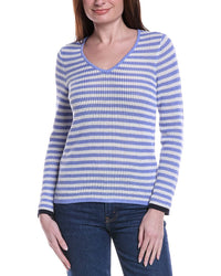 Nic+Zoe Striped Supersoft Mesh Sweater