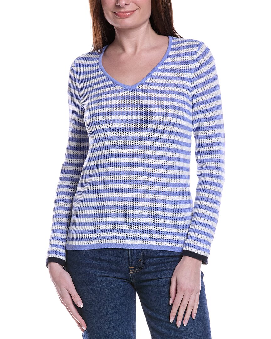 Nic+Zoe Striped Supersoft Mesh Sweater
