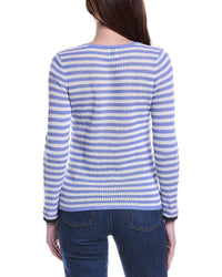Nic+Zoe Striped Supersoft Mesh Sweater