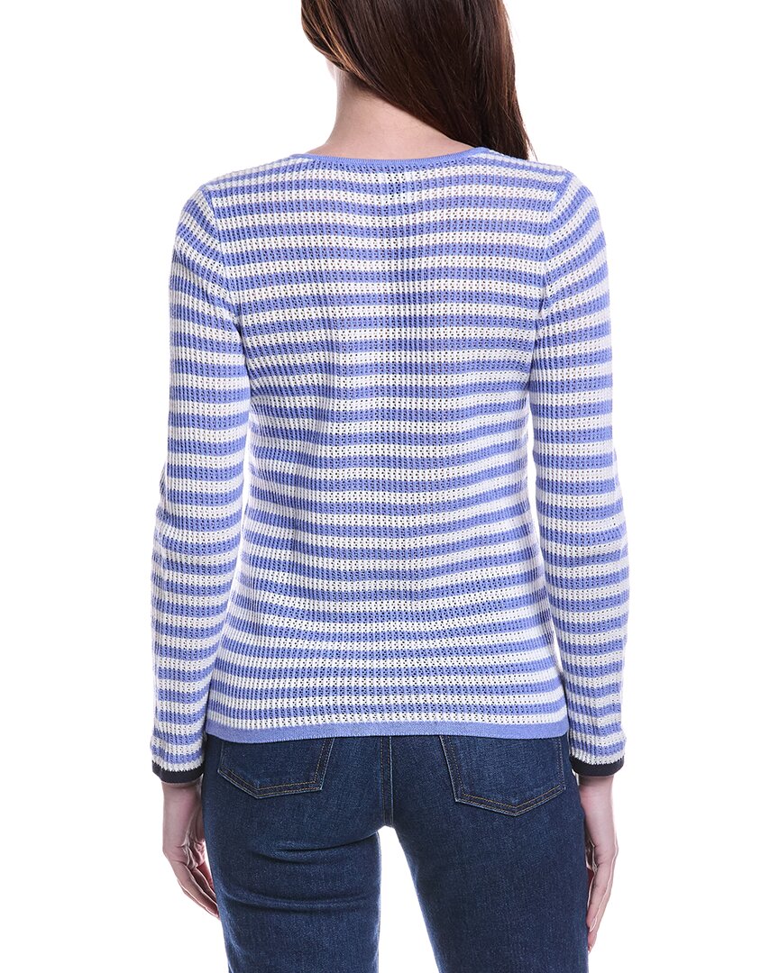 Nic+Zoe Striped Supersoft Mesh Sweater