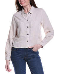 Nic+Zoe Rumba Linen-Blend Pocket Jacket