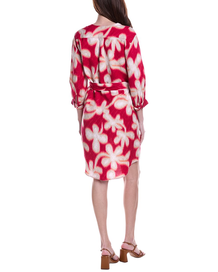 Nic+Zoe Flower Linen-Blend Mini Dress