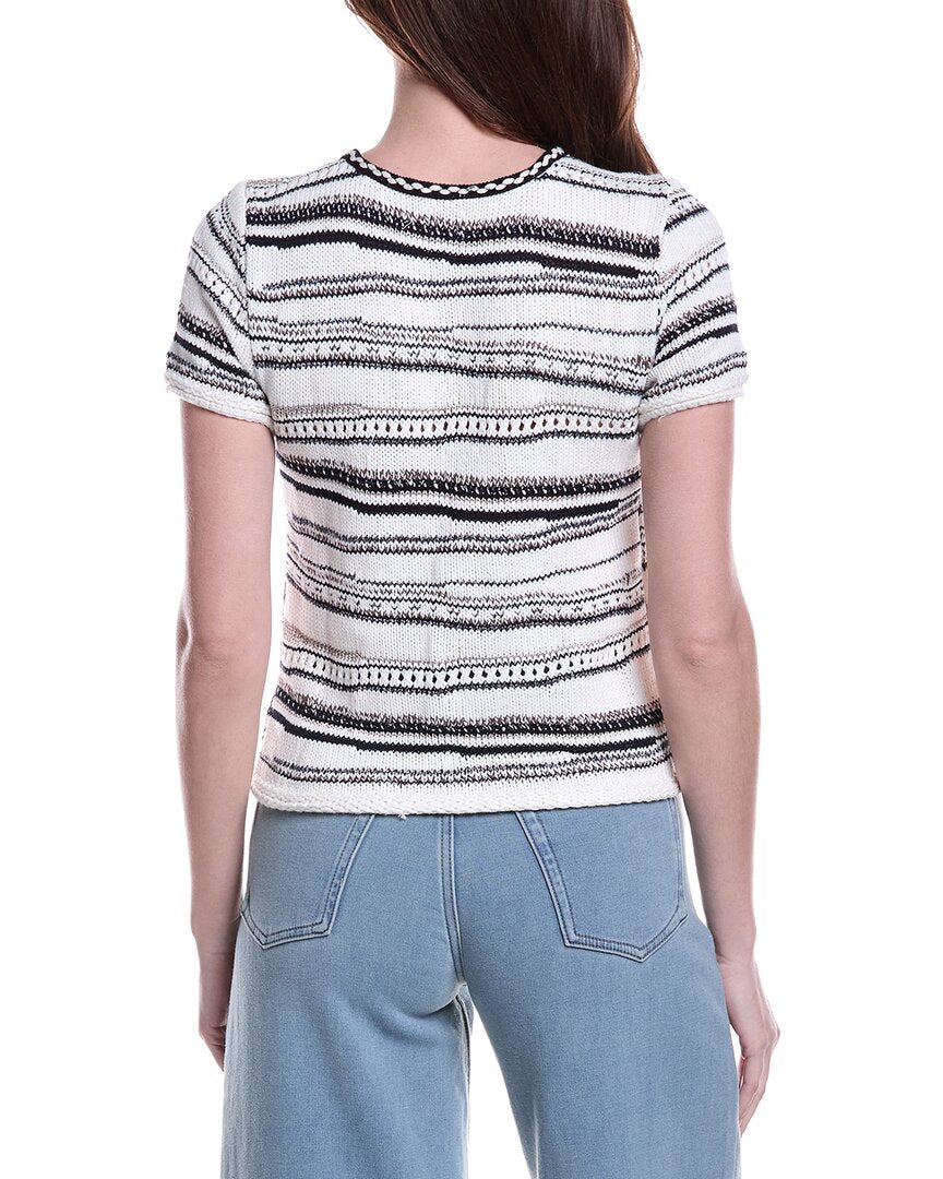 Nic+Zoe Shoreline Mix Knit T-Shirt
