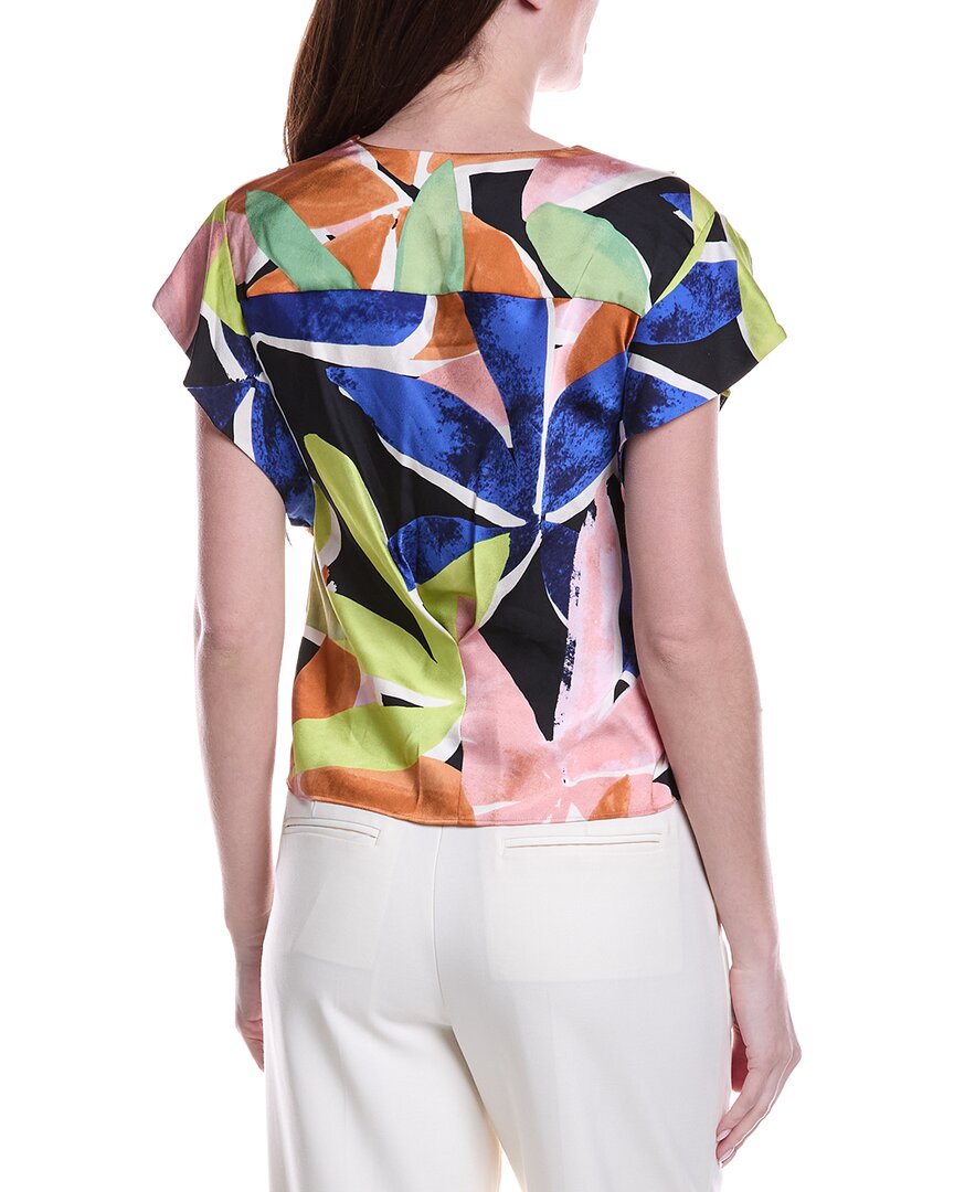 Nic+Zoe Mega Blooms Flutter Woven Top