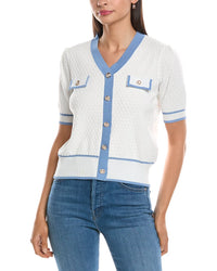 Nanette Nanette Lepore Short Sleeve Cardigan Top