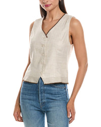 Nanette Nanette Lepore Sleeveless Linen-Blend Blouse