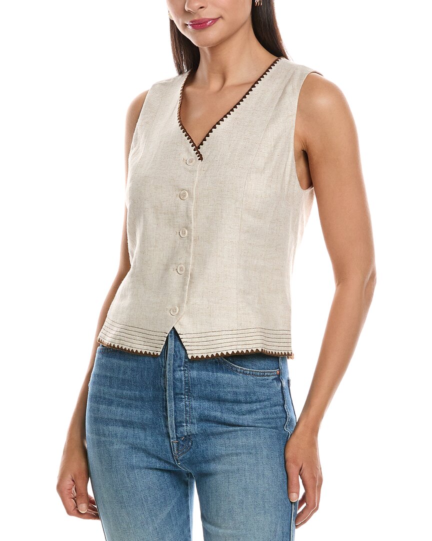 Nanette Nanette Lepore Sleeveless Linen-Blend Blouse