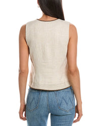 Nanette Nanette Lepore Sleeveless Linen-Blend Blouse