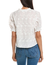 Nanette Nanette Lepore Applique Floral Embroidered Shirt