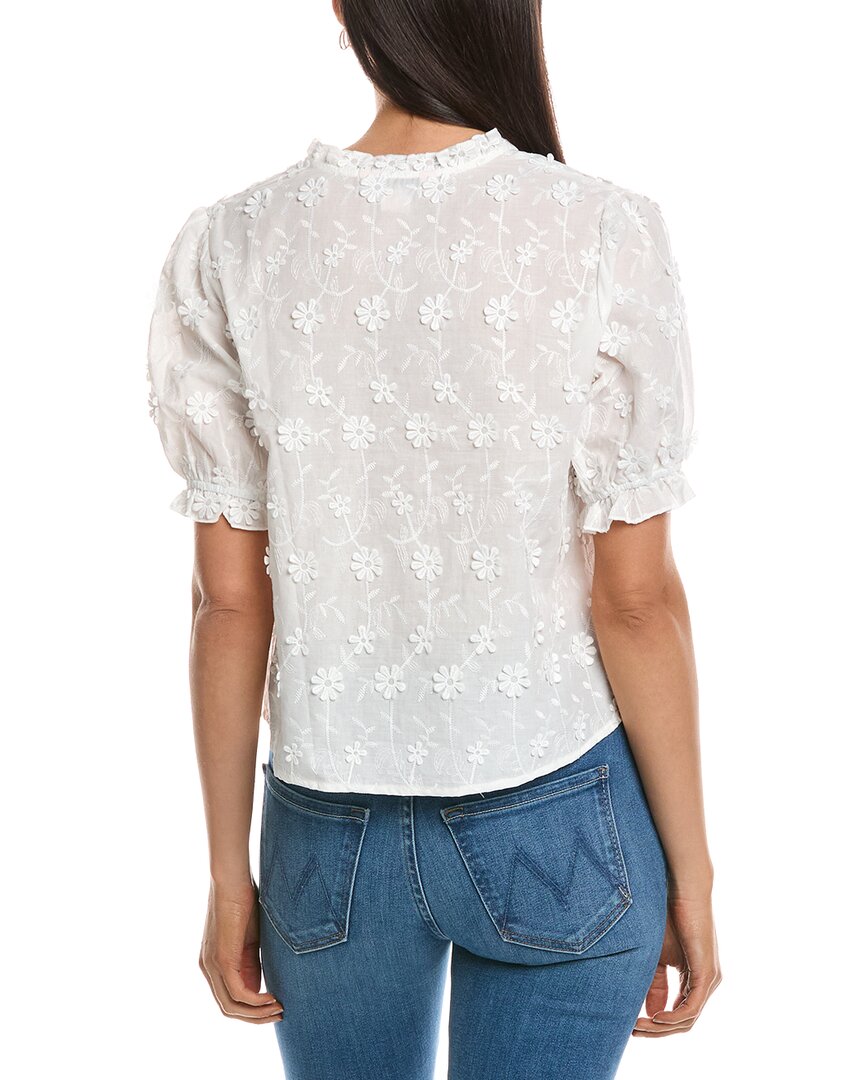 Nanette Nanette Lepore Applique Floral Embroidered Shirt