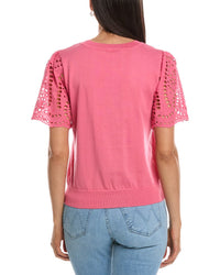 Nanette Nanette Lepore Eyelet Sleeve Blouse