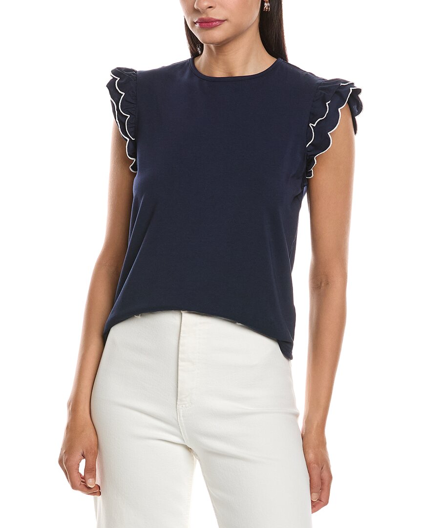 Nanette Nanette Lepore Scallop Sleeve Top