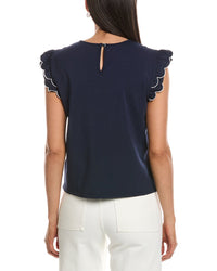 Nanette Nanette Lepore Scallop Sleeve Top
