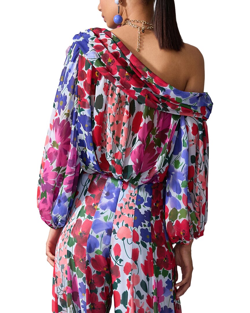 Carolina Herrera One Shoulder Draped Top