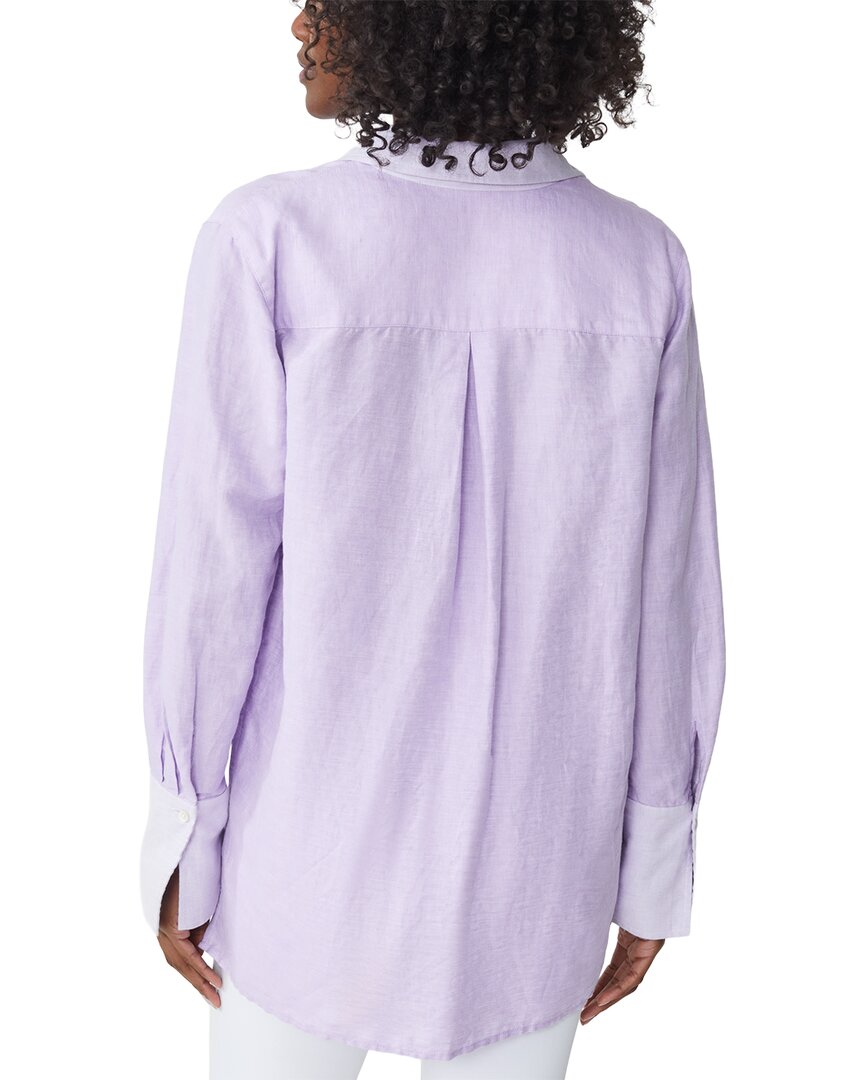 J.Mclaughlin Anilee Linen-Blend Blouse