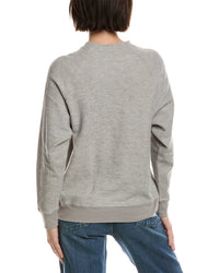 James Perse Brushed Thermal Mock Neck Cashmere-Blend Top
