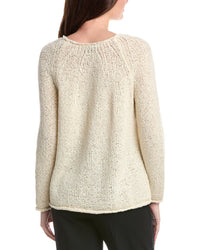 Lafayette 148 New York Nautical Net Wool & Alpaca-Blend Sweater