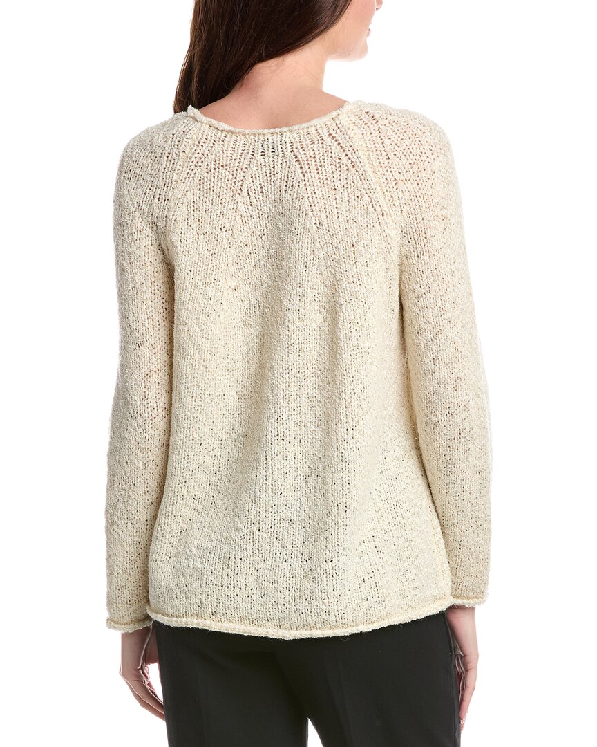 Lafayette 148 New York Nautical Net Wool & Alpaca-Blend Sweater
