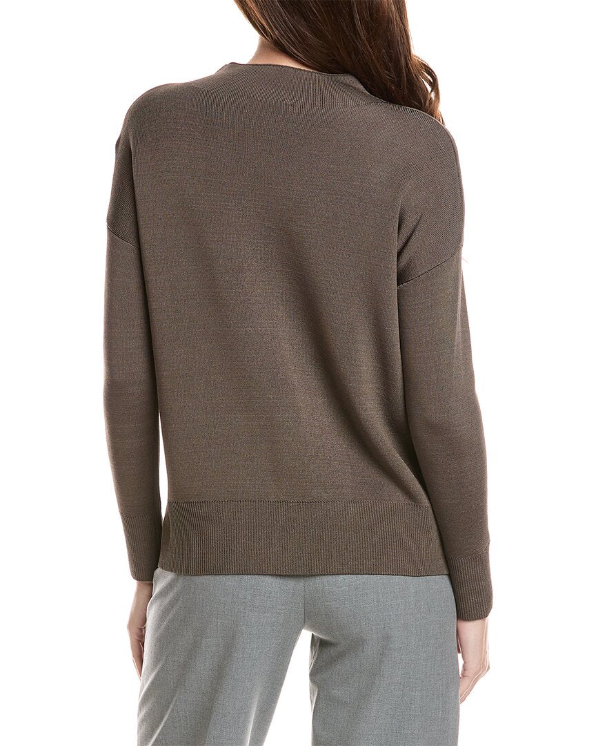 Lafayette 148 New York Relaxed Wide Stripe Sweater