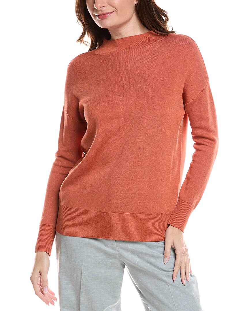 Lafayette 148 New York Relaxed Wide Stripe Sweater