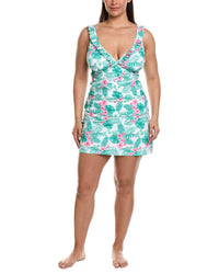 Nicole Miller Nicole Miller 2Pc Ruffle Tankini & Swim Skirt Set