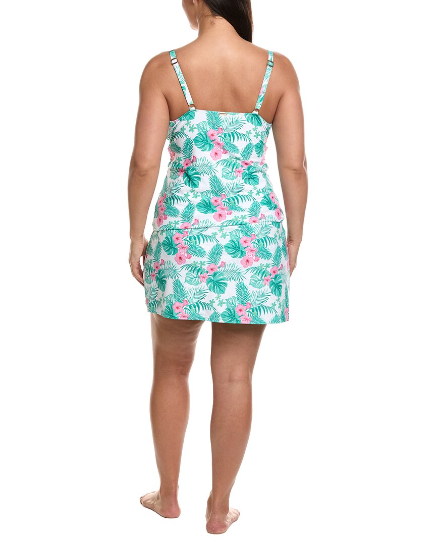 Nicole Miller Nicole Miller 2Pc Ruffle Tankini & Swim Skirt Set