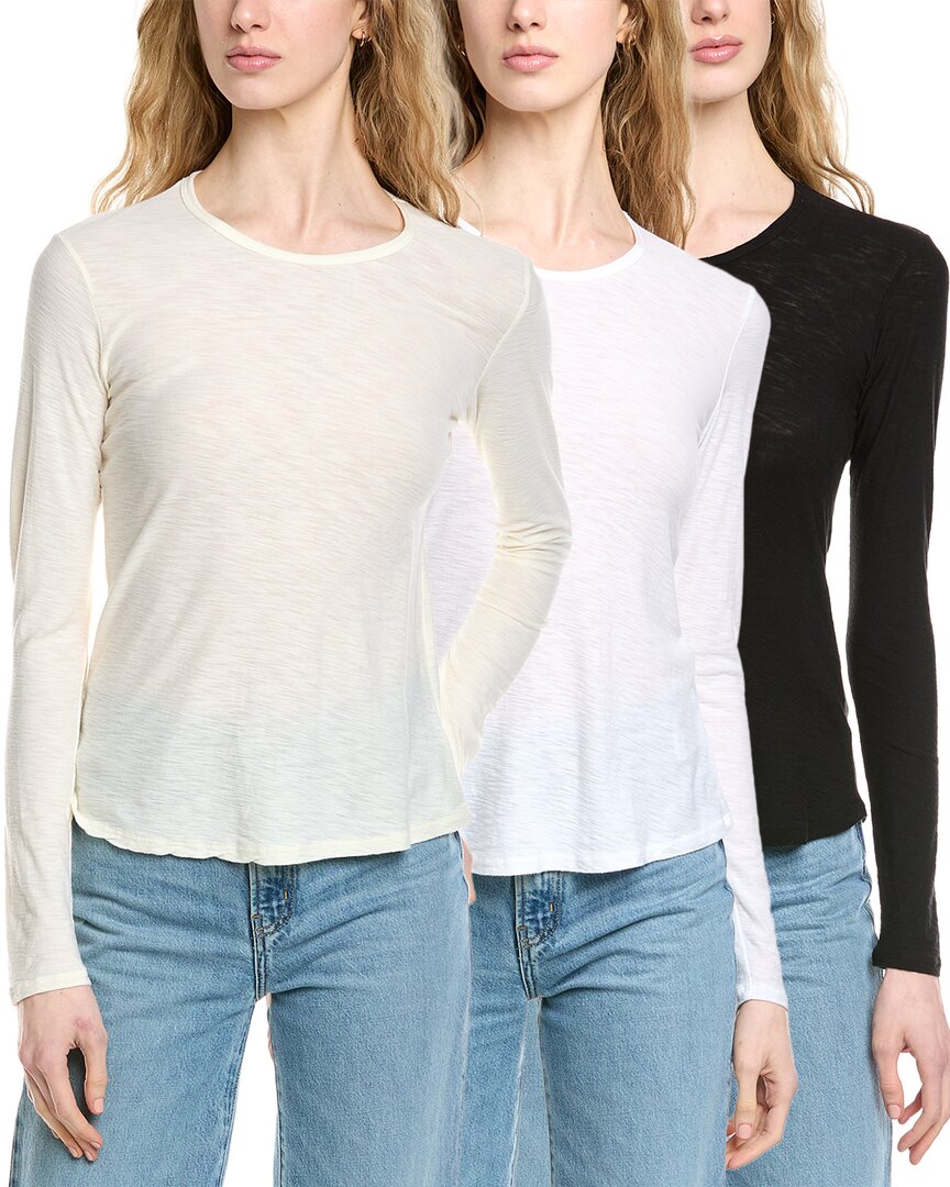 James Perse 3Pk Crew Neck T-Shirt