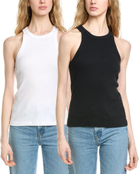 James Perse 2Pk Cutaway Rib Tank
