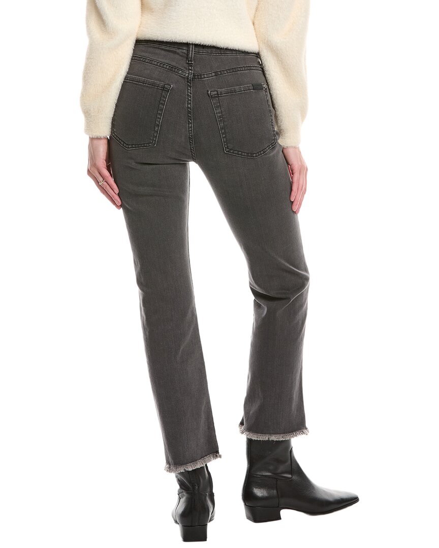 7 For All Mankind High-Rise Slim Kick Wash Black Ankle Crop Jean