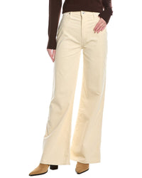 7 For All Mankind Ultra High-Rise Corduroy Eggshell Wide Jean