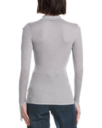 7 For All Mankind Metallic Button-Up Sweater