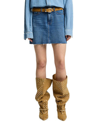 7 For All Mankind Mini Skirt Dress Linen-Blend Dress