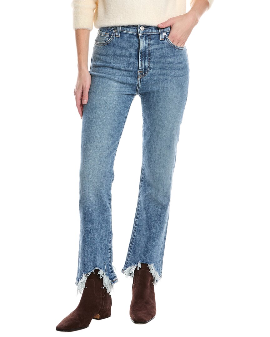 7 For All Mankind High-Rise Slim Kick Greta Ankle Crop Jean