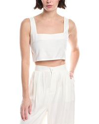 La Porte Loose Linen-Blend Tank