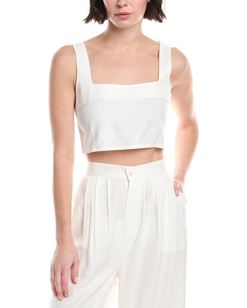 La Porte Loose Linen-Blend Tank