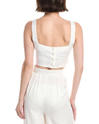 La Porte Loose Linen-Blend Tank