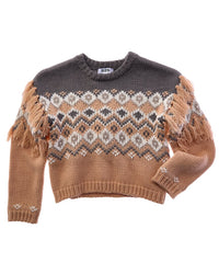 525 America 525 America Fringe Fairisle Sweater