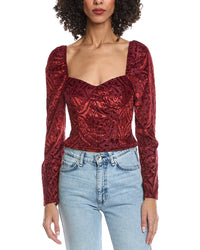 Reveriee Velvet Burnout Top