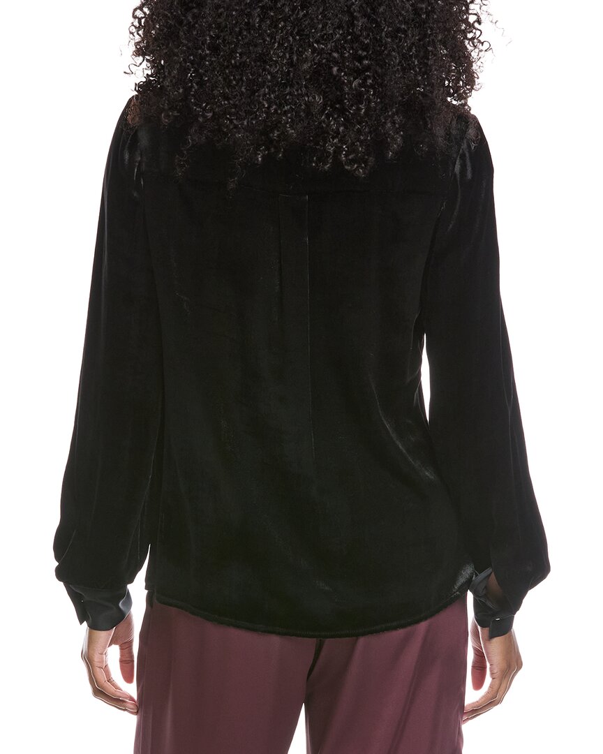 Ramy Brook Ramona Velvet Silk-Blend Shirt