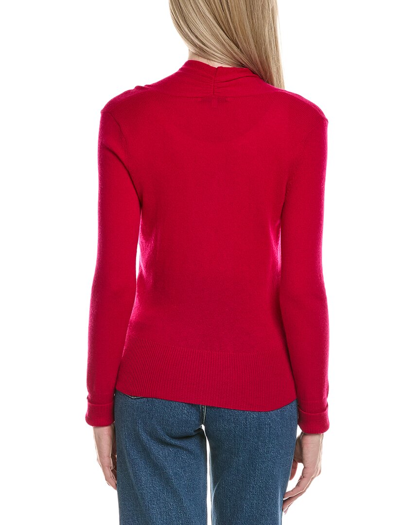Sofiacashmere Modern Faux Wrap Wool & Cashmere-Blend Sweater