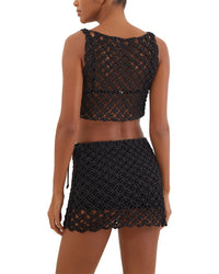 Vix Gio Macrame Mini Skirt
