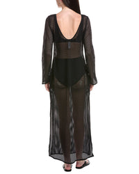 Sea Level Australia Surf Mesh Cover-Up Long Dress