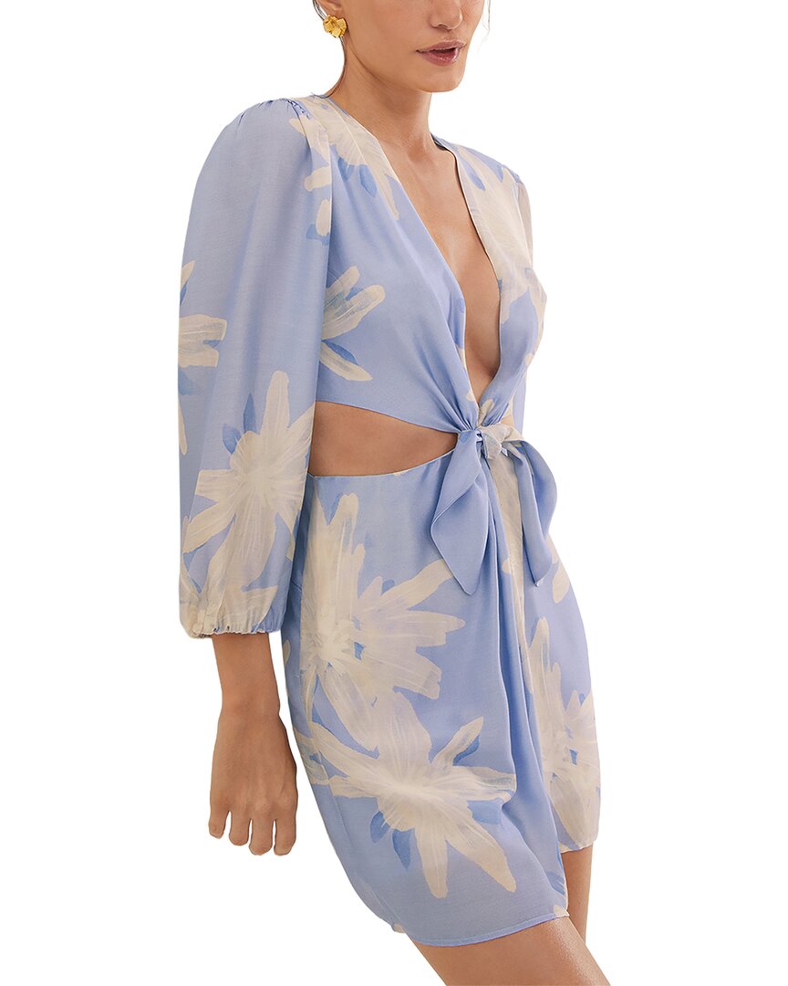 Vix Maliblue Nadi Silk-Blend Short Dress