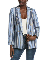 Anne Klein Sleeve Slit Stripe Blazer