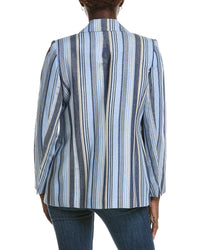 Anne Klein Sleeve Slit Stripe Blazer