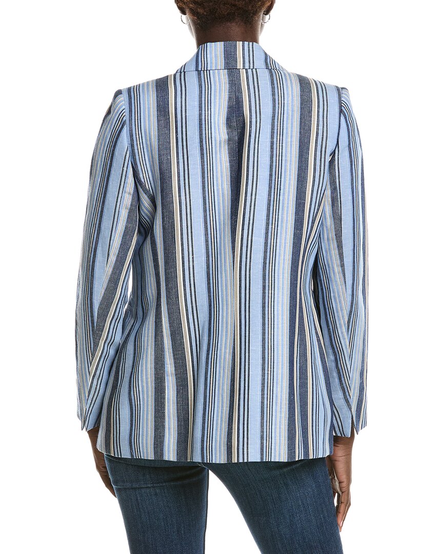 Anne Klein Sleeve Slit Stripe Blazer