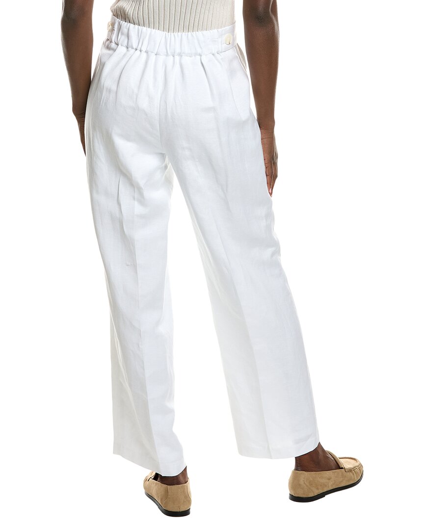 Anne Klein High Rise Linen-Blend Wide Leg Pant