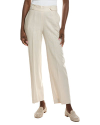 Anne Klein High Rise Linen-Blend Wide Leg Pant