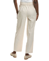 Anne Klein High Rise Linen-Blend Wide Leg Pant