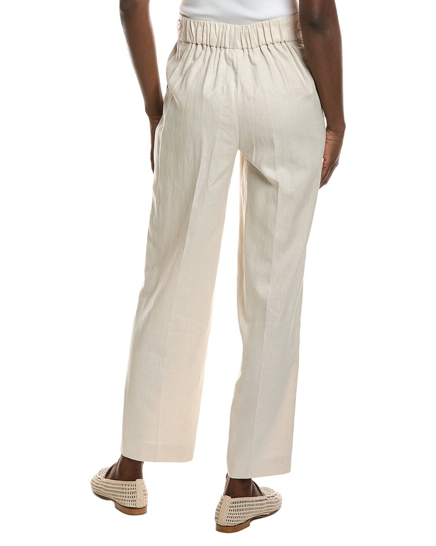 Anne Klein High Rise Linen-Blend Wide Leg Pant